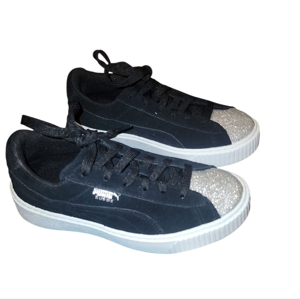 Puma Suede Platform Glam Sneakers NWOT. - Picture 2 of 11